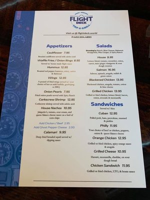Menu photo 6 Flight Deck Omaha, NE