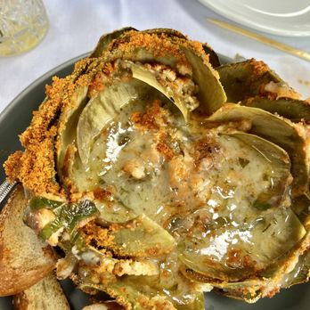Rooney's Oceanfront Restaurant - This is the second stuffed artichoke. The one they said actually had extra stuffing. Am I missing something? - Seafood Near Me - Long Branch, New Jersey