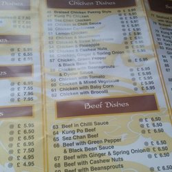 Golden Dragon - Menu