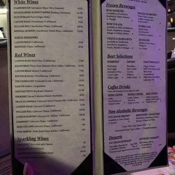 Beef & Boards Dinner Theatre - Drink menu - Performing Arts Near Me - Indianapolis, Indiana