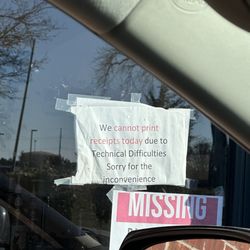 Wendy's - The is location has been unable to print receipts for months now. What's really going on?