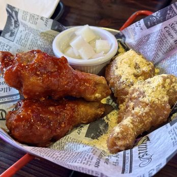 Mr. Dak - Drumsticks (spicy red & cheese snowing) - Chicken Wings Near Me - Flushing, New York