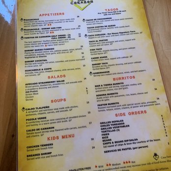 Casa Corazon Restaurant - Menu - Mexican Near Me - Phoenix, Arizona Casa Corazon Restaurant - Menu - Mexican Near Me - Phoenix, Arizona