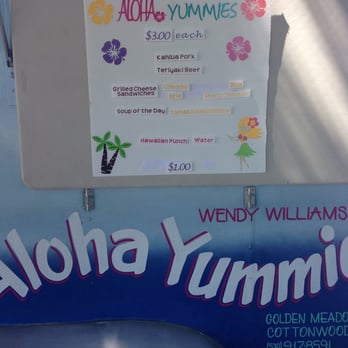 Aloha Yummies - a sign on the side of a truck - Food Trucks Near Me