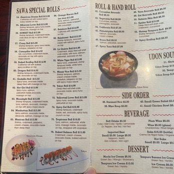 Sawa Sushi - Menu - Sushi Bars Near Me - La Quinta, California Sawa Sushi - Menu - Sushi Bars Near Me - La Quinta, California