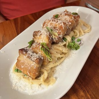 White and Wood - Pork belly cacio e pepe - Wine Bars Near Me - Greensboro, North Carolina White and Wood - Pork belly cacio e pepe - Wine Bars Near Me - Greensboro, North Carolina
