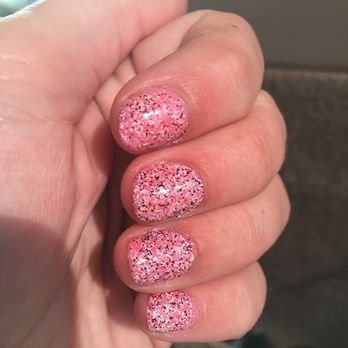 Lil' Nail Shop - Confetti gel nails. Super short, the way I like em! - Nail Salons Near Me - Richmond Hill, Georgia