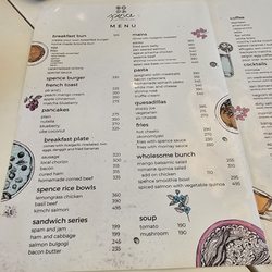 Spence Cafe & Kitchen - Menu