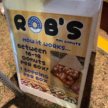 Rob’s Mini Donuts - a sign for a donut shop - Donuts Near Me Rob’s Mini Donuts - a sign for a donut shop - Donuts Near Me