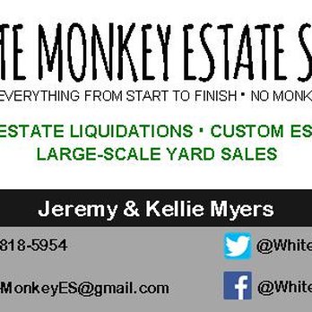 White Monkey Estate Sales - Business Card Photo - Estate Liquidation Near Me - Murfreesboro, Tennessee White Monkey Estate Sales - Business Card Photo - Estate Liquidation Near Me - Murfreesboro, Tennessee