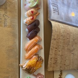 Terra I Mar - Niguiri mix - white fish, shrimp, tuna, salmon, and (recommended) special salmon mix (client option for last 2)