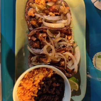 Que Chula - Pollo Al Pastor with Rice and Beans - Tacos Near Me - Chapel Hill, North Carolina