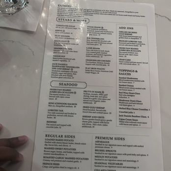 Tom Brown's Restaurant - Entree menu - Steakhouses Near Me - Huntsville, Alabama