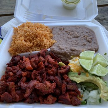 Ernie's Tex Mex - Pastor Plate. All this food for only $10!!! - Breakfast & Brunch Near Me - Burnet, Texas