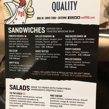 PDQ Chicken - Lots of great, fresh options! - Sandwiches Near Me - Jacksonville, Florida
