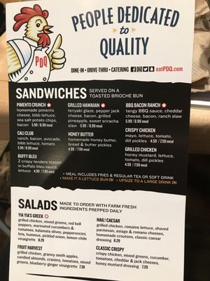 Menu photo 8 PDQ Chicken Jacksonville, FL
