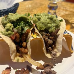 Al pastor Taco and Carne Asada Taco Al pastor Taco and Carne Asada Taco