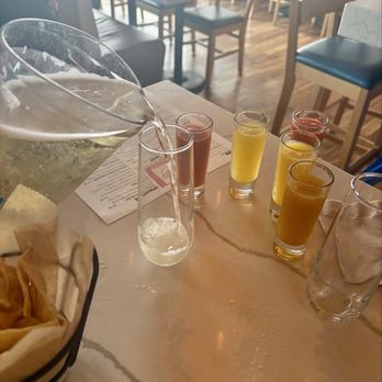 Mexican Bar Company - Mimosa pitcher with an assortment of juices - Mexican Near Me - Plano, Texas Mexican Bar Company - Mimosa pitcher with an assortment of juices - Mexican Near Me - Plano, Texas