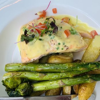 The Mustard Seed - Salmon Entree - New American Near Me - Davis, California The Mustard Seed - Salmon Entree - New American Near Me - Davis, California