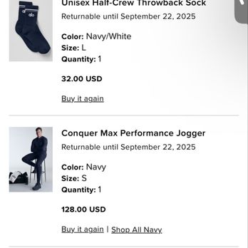 ALO - Workout gloves that are horrible they're mesh and another jogger and socks. horrible material now I see it's bad quality I won't buy again - Men's Clothing Near Me - Chicago, Illinois