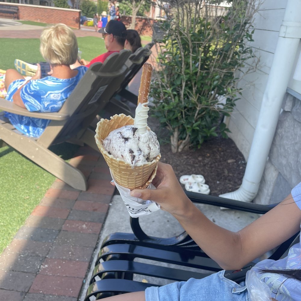 Cookie and cream in waffle cone