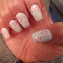 Phenomenal nails! Time was taken to do this super cute Valentine's Day design! Phenomenal nails! Time was taken to do this super cute Valentine's Day design!