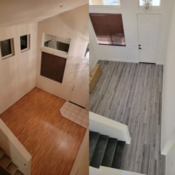 Brothers Carpet - Before and after of our laminate flooring