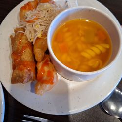 Toro Asian Buffet - Swet sour egg roll ckn soup