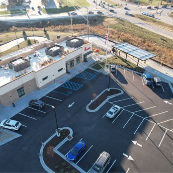 Chick-fil-A - ows an aerial view of a parking lot - Fast Food Near Me - Lake Saint Louis, Missouri Chick-fil-A - ows an aerial view of a parking lot - Fast Food Near Me - Lake Saint Louis, Missouri
