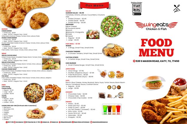 Menu photo 2 Wingeats Katy, TX