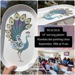 Milana Stone Art - If you're local, this is an in-person dot painting class. Reach out to book your spot and get details of the event.