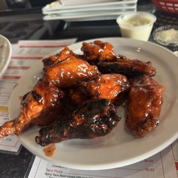 Imperial Pizza - Barbecue wings charred on the grill - Pizza Near Me - Buffalo, New York