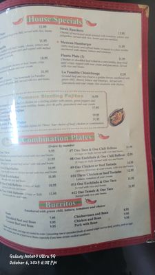 Menu photo 2 La Pasadita Inn Denver, CO