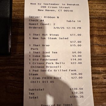 NOA by September in Bangkok - Thai Near Me - New Haven, Connecticut