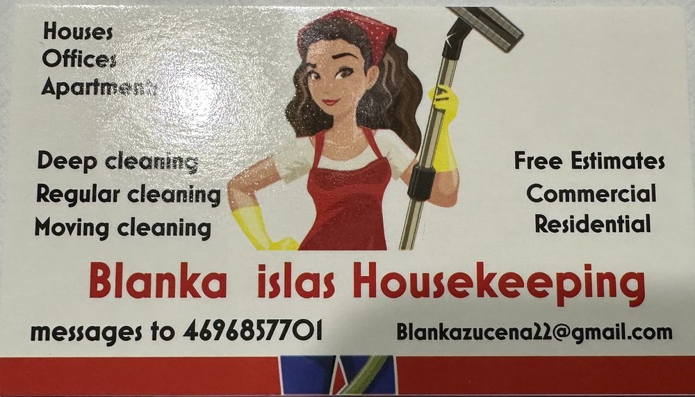 BLANKA ISLAS CLEANERS Dallas, Texas Office Cleaning Phone Number