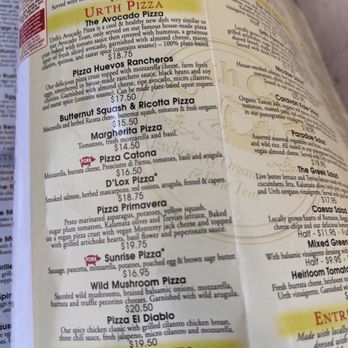 Urth Caffé-Pasadena - Menu - Cafes Near Me - Pasadena, California