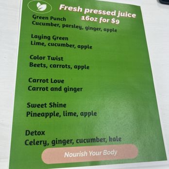 Green Eats - Juice menu - Salad Near Me - Glen Cove, New York