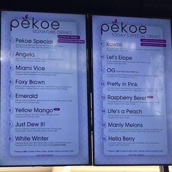 Pekoe - Menu 5/20/16 - Coffee & Tea Near Me - San Jose, California Pekoe - Menu 5/20/16 - Coffee & Tea Near Me - San Jose, California