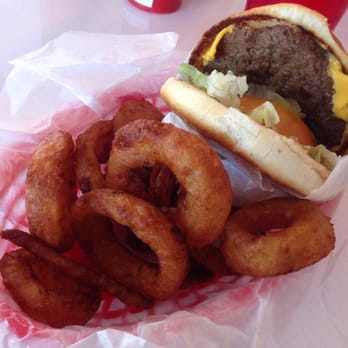 Kim's 50's Diner - Cheese burger and onion rings. - Cafes Near Me - Waco, Texas