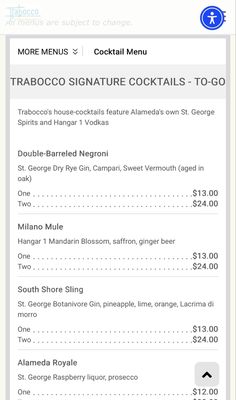 Menu photo 3 Trabocco Kitchen & Cocktails Alameda, CA Menu photo 3 Trabocco Kitchen & Cocktails Alameda, CA