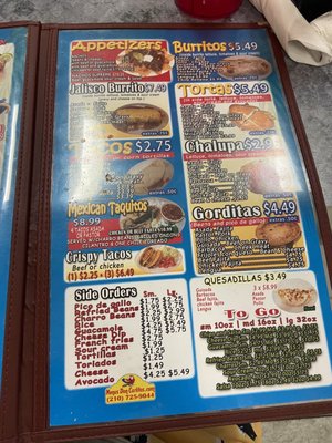 Menu photo 4 Cancun Mexican Restaurant Port Aransas, TX