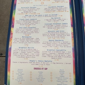 Studio One Cafe - Breakfast menu - Breakfast & Brunch Near Me - Eugene, Oregon