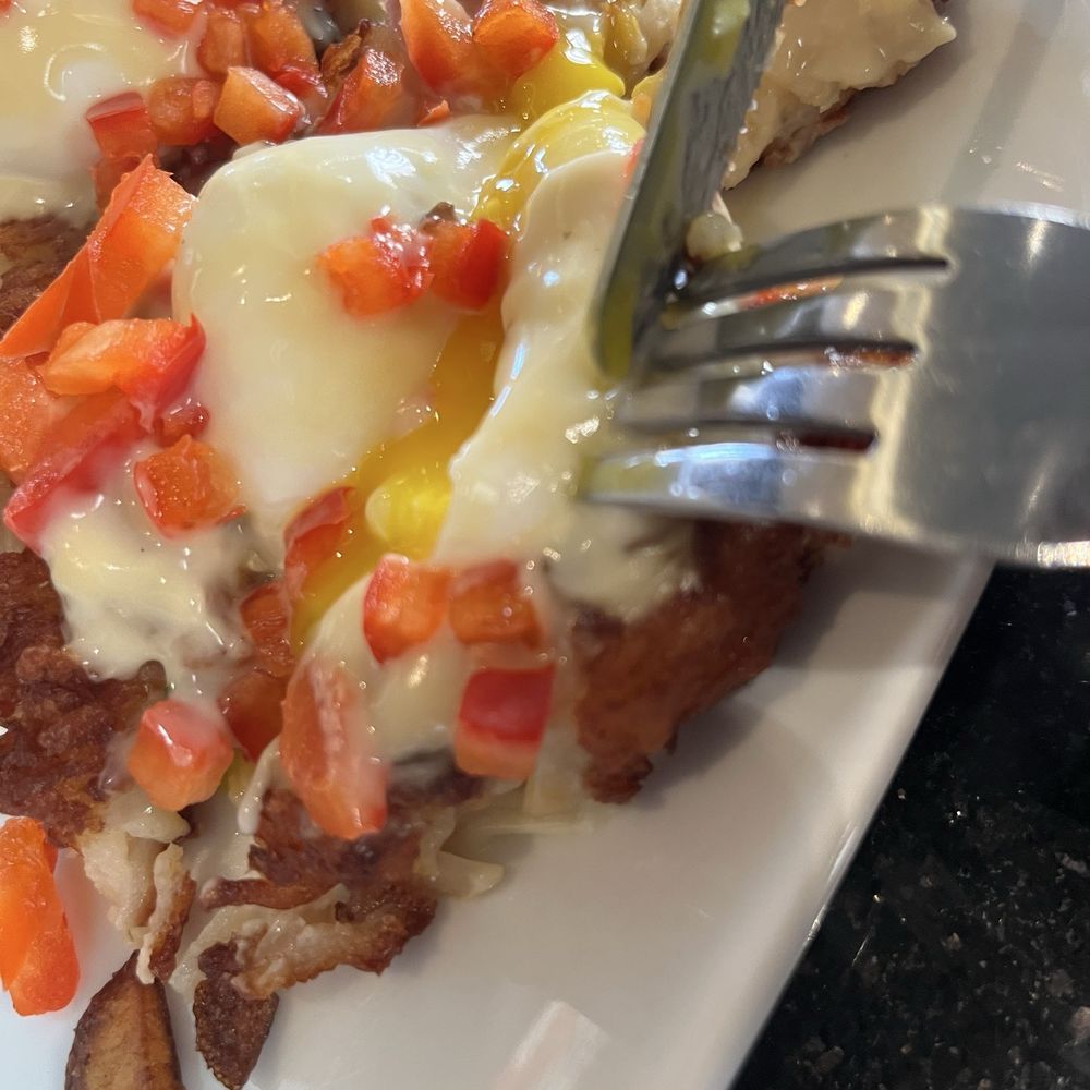 Another Broken Egg Cafe - Hash Brown Benedict - Breakfast & Brunch Near Me - Shenandoah, Texas Another Broken Egg Cafe - Hash Brown Benedict - Breakfast & Brunch Near Me - Shenandoah, Texas