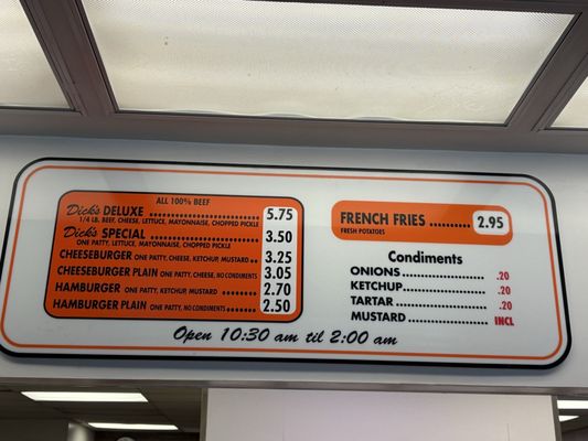 Menu photo 3 Dick's Seattle, WA