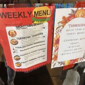 Beth's Burger Bar - Menu - Burgers Near Me - Orlando, Florida