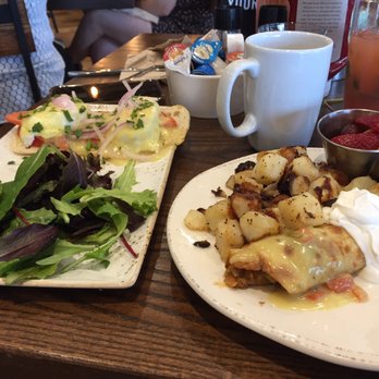 First Watch - Eggs Benedict with salmon and chikichimichanga - Breakfast & Brunch Near Me - Orlando, Florida First Watch - Eggs Benedict with salmon and chikichimichanga - Breakfast & Brunch Near Me - Orlando, Florida
