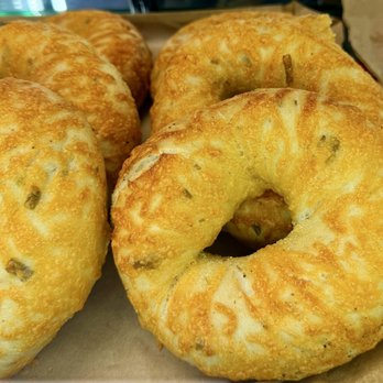 Queens Baking Company - Jalapeño and Cheese Bagels - Bakeries Near Me - Upland, California Queens Baking Company - Jalapeño and Cheese Bagels - Bakeries Near Me - Upland, California
