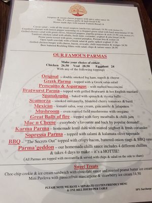 Menu photo 1 Mrs Parma's Melbourne, VIC Menu photo 1 Mrs Parma's Melbourne, VIC