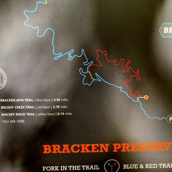 Bracken Preserve - Another map (sorry the sun made it hard to get a good pic). They have better maps on their website if you're interested. - Hiking Near Me - Brevard, North Carolina Bracken Preserve - Another map (sorry the sun made it hard to get a good pic). They have better maps on their website if you're interested. - Hiking Near Me - Brevard, North Carolina