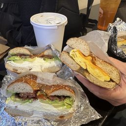 Bagel with coffee